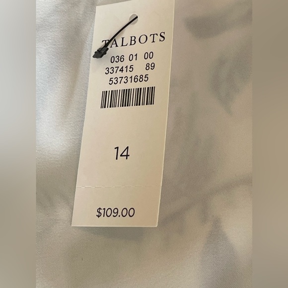 Talbot’s TropicalPalm Sheath with Ruffled Hem - Picture 8 of 10